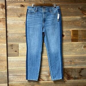 Talbots Mid Rise Slim Ankle Jeans Two Tone Size 12 Stretch never worn